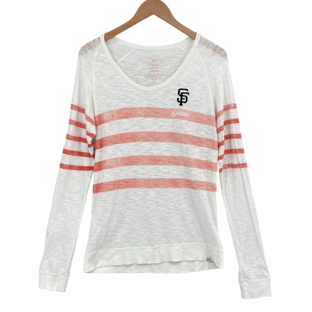 San Francisco Giants Tee Shirt Womens Medium White ’47 Brand MLB Baseball Sports
